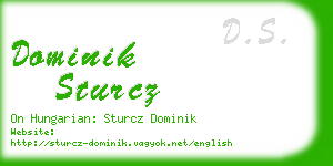 dominik sturcz business card